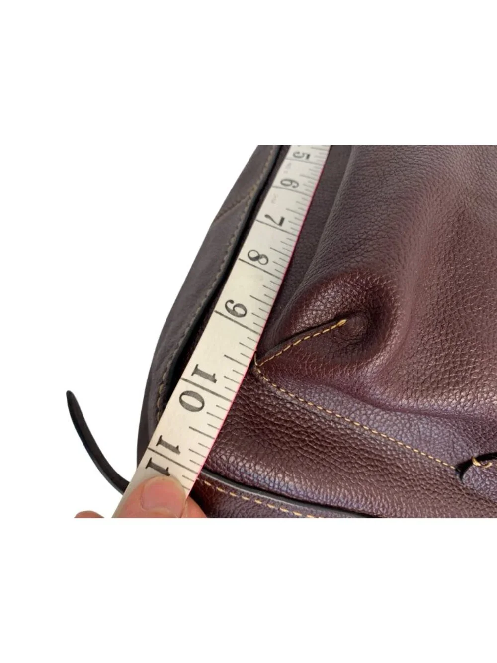 Coach Campus Backpack 35608 Oxblood Brown Polished Pebble Leather Turnlock EUC